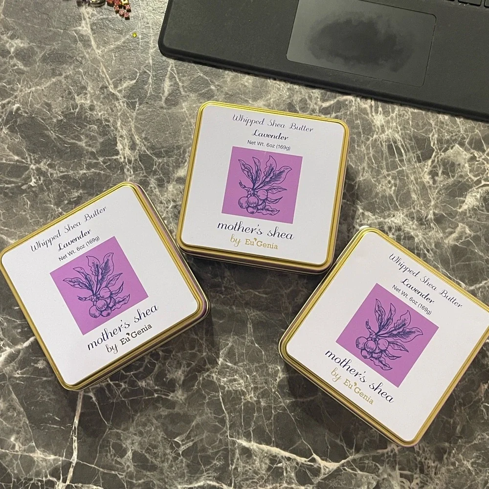 🎄 Eu’Genia Mother’s Lavender Shea Butter Trio (Holiday Gift Set of 3) 6oz - Picture 4 of 9